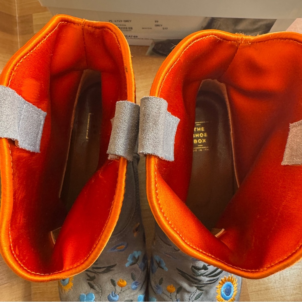 Strategia Roxana embroidered leather, cowboy boot, the shoebox, vero cuioio, 39 - Picture 3 of 16
